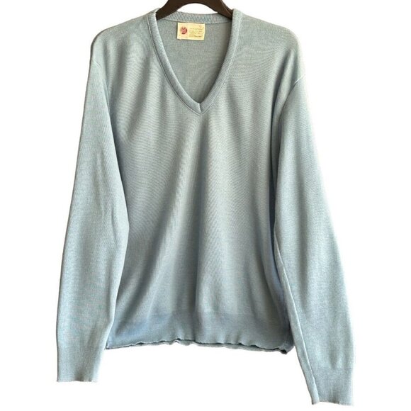 Kings Road / Sears Other - Vintage Kings Road Blue V-Neck Long Sleeve Pullover Sweater Men's Sz L
